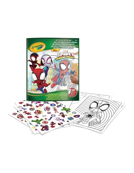 Libro Para Colorear + Stickers Spidey
