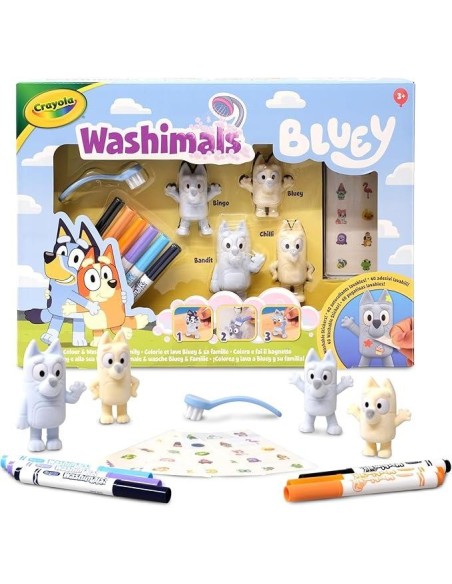 Crayola - Washimals Bluey, Kit actividad