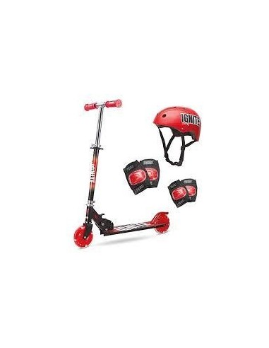 PATINETE 2 RUEDAS LUZ+CASCO+PROTECCIONES