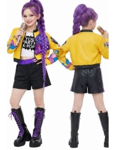 Disfraz K-POP Morado talla 7-9 a