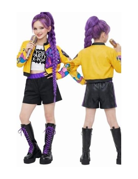 Disfraz K-POP Morado talla 7-9 a