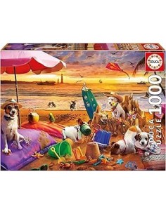 1000 Perros Jugando En La Playa