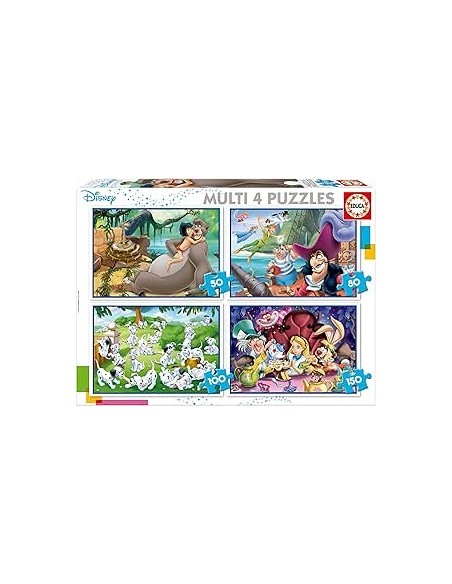 Multi 4 Puzzles Clásicos Disney 50-80-10