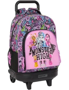 mochila gde. c/ruedas monster high