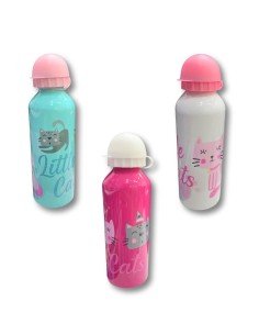 botella aluminio 500ml Little Cats