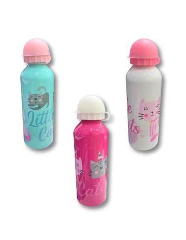 botella aluminio 500ml Little Cats
