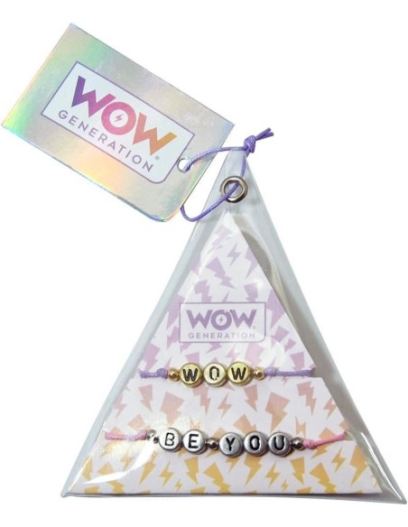Pulseras con mensaje pack triangulo WOW