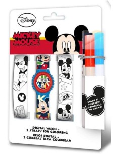 Reloj digital correa para pintar Mickey