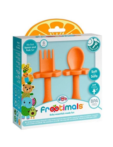 Meal time- set cuchara y tenedor orangie