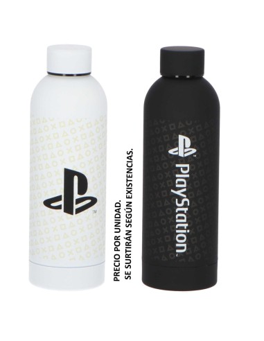 Botella metal tacto suave Playstation