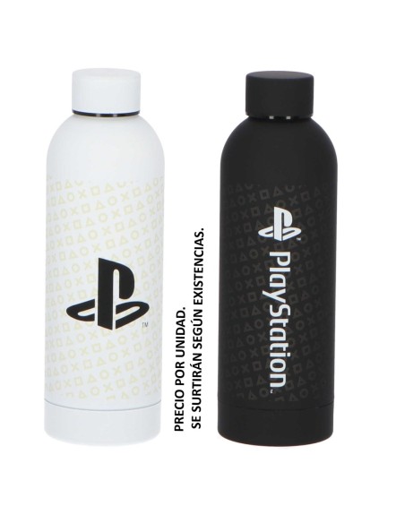 Botella metal tacto suave Playstation
