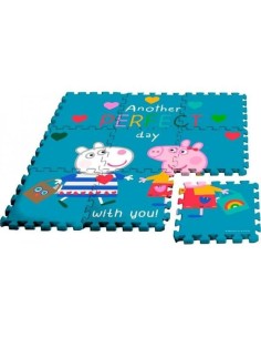 Alfombra puzzle eva 9 pz+bolsa Peppa pig