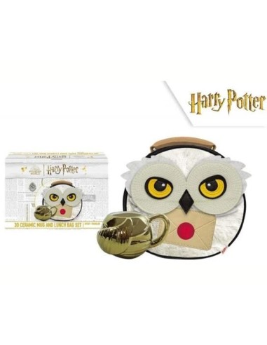 Set taza 3D y bolsa de comida Harry Pott