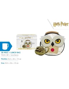 Set taza 3D y bolsa de comida Harry Pott 2