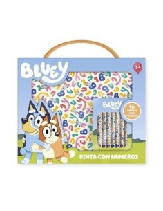 Bluey Pinta Con Numeros - Caja Maletin