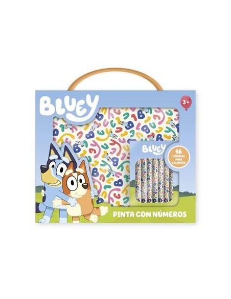 Bluey Pinta Con Numeros - Caja Maletin
