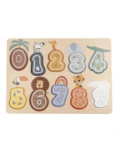 Woomax-Puzzle Numeros Madera - 24m