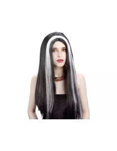 Peluca Bruja Negra y Blanca