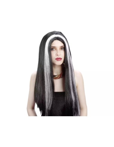 Peluca Bruja Negra y Blanca