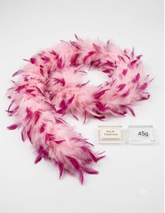 Boa Bicolor Rosa Morado Plumas 45g