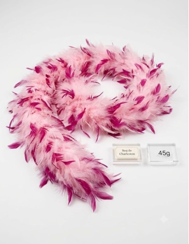 Boa Bicolor Rosa Morado Plumas 45g
