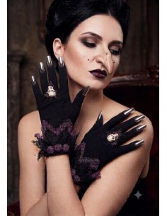 Guantes Cortos Negros Bruja Surtido 
