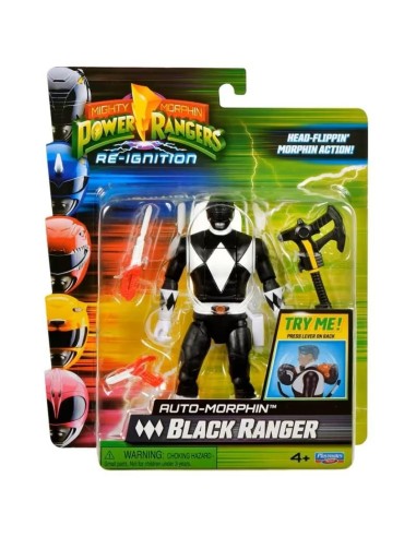 Figura transformable Power Rangers Negro