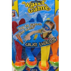 SET 4 BOLAS DE BUCEO ACUÁTICAS PARA PISC