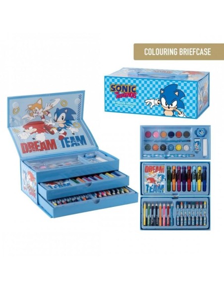Set Coloreable Maletín Sonic Actividad