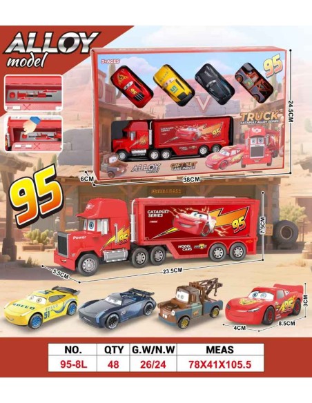 Camion Con Coches Metal
