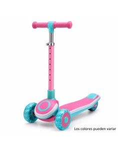Patinete 3 Ruedas Rosa con Luz