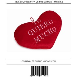 CORAZON TE QUIERO MUCHO/TE AMO 32CM.