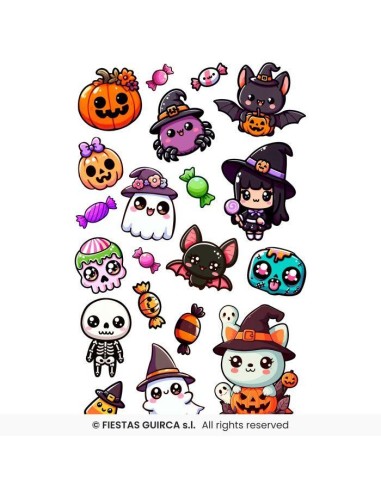 Hoja tatuajes little monsters   14x22 cm