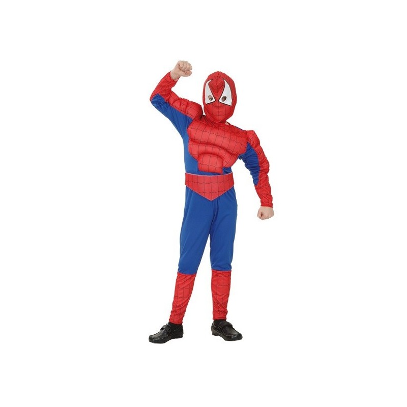 DISFRAZ HEROE ARAÑA MUSCULOSO 10-12 AÑOS