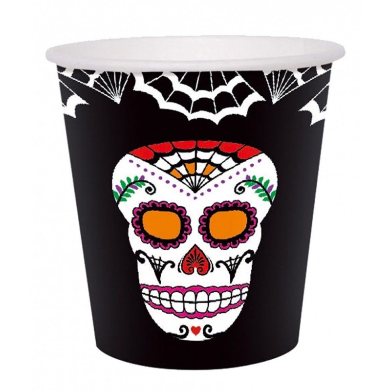SET 6 VASOS DIA DE LOS MUERTOS COCO CATR