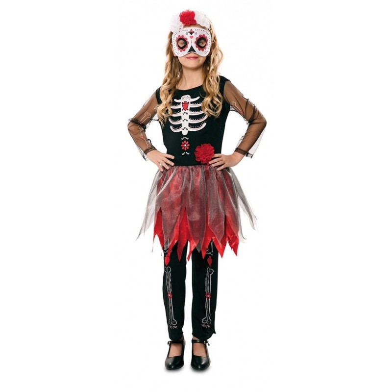 DISFRAZ CATRINA ESQUELETO 5-6 AÑOS