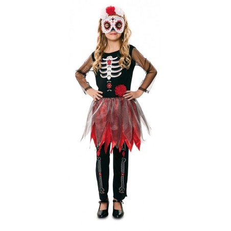 DISFRAZ CATRINA ESQUELETO 5-6 AÑOS
