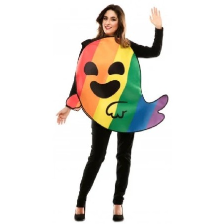 DISFRAZ FANTASMA ARCOIRIS LGTBI ML