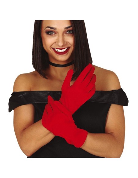 Guantes 23 cm rojos