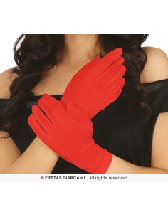Guantes 23 cm rojos 2