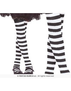 Pantys blancas rayas infantiles 3-5 años