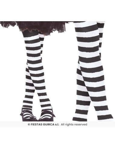 Pantys blancas rayas infantiles 3-5 años