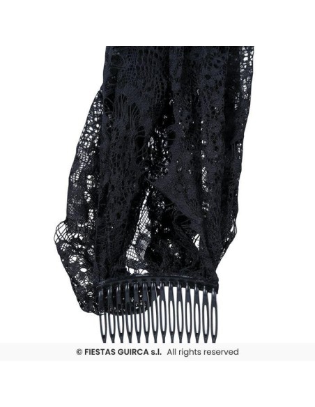 Mantilla negra 60 cm
