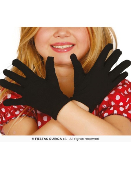 Guantes infantiles negros 18   cm
