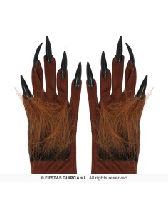 Guantes hombre lobo con   garras 2