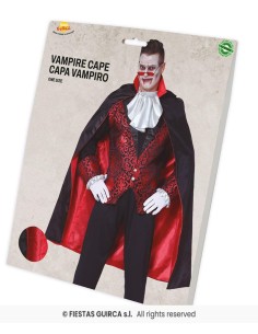 Capa negra con forro rojo 115   cm 2