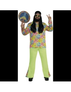 DISFRAZ FLOWER POWER HIPPIE (XXL)