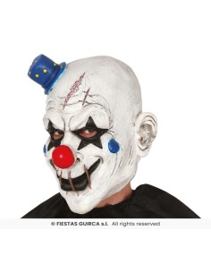 Mascara payaso con gorrito   latex