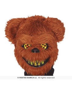 Mascara oso terror con pelo   pvc