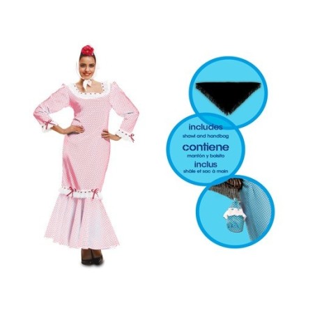 DISFRAZ CHULAPA MADRILEÑA BLANCO MUJER M